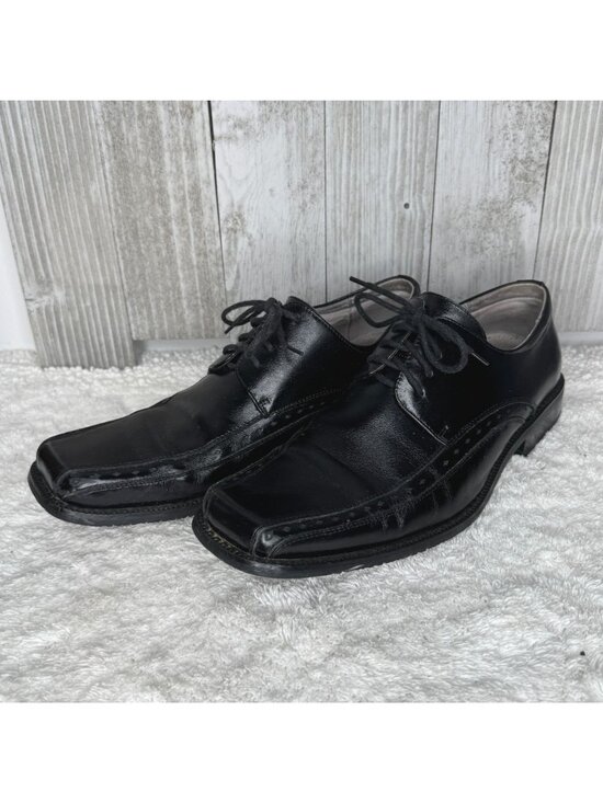Mens Stacy Adams Black Leather Corrado Bicycle Toe Dress Oxfords Size 8.5 main image 6